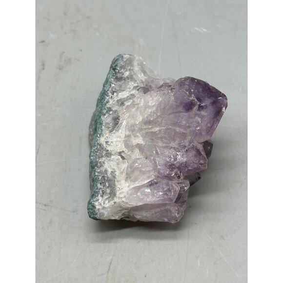 Raw Amethyst Crystal Cluster With Natural Green Matrix 2.5" purple READ - Picture 5 of 8